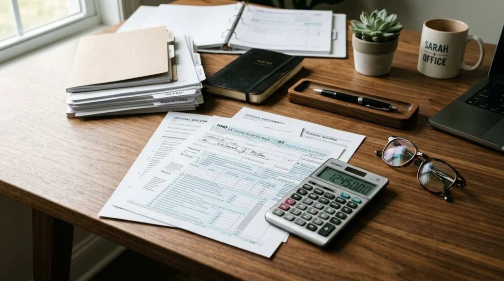 A supportive financial aid counselor sitting at an office desk helps a student process a FAFSA dependency override for independent status.