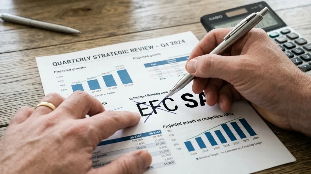 A close up of a financial document where EFC is crossed out and replaced by the new Student Aid Index acronym.